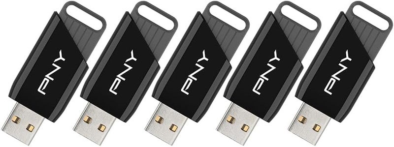 PNY 64GB Attaché X USB 3.2 Gen 1 Flash Drive, Advanced Performance Up to 130MB/s Read, Everyday Data Store & Transfer, Reliable Portable Storage, Durable, Type-A, Computers, Laptops, Desktops, 5-Pack - Image 1